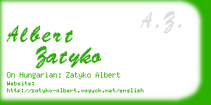 albert zatyko business card